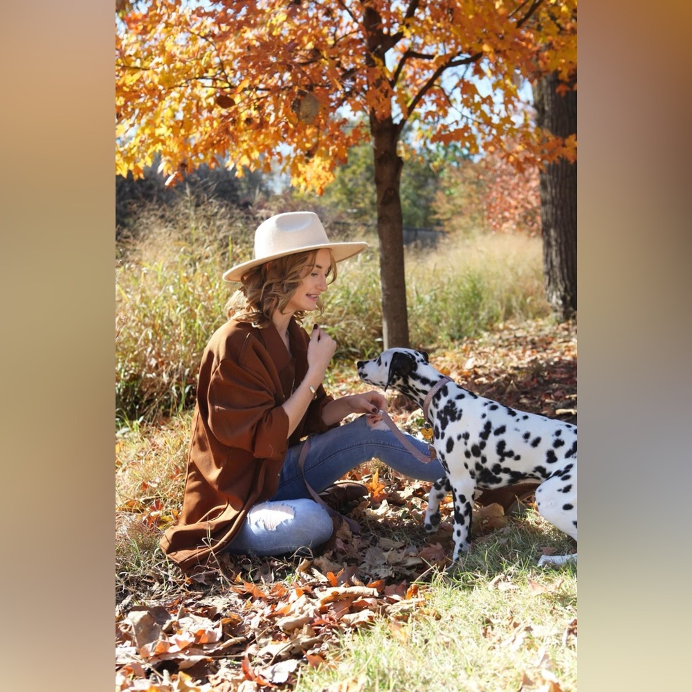 Burnt Orange Button Down Top - image 2